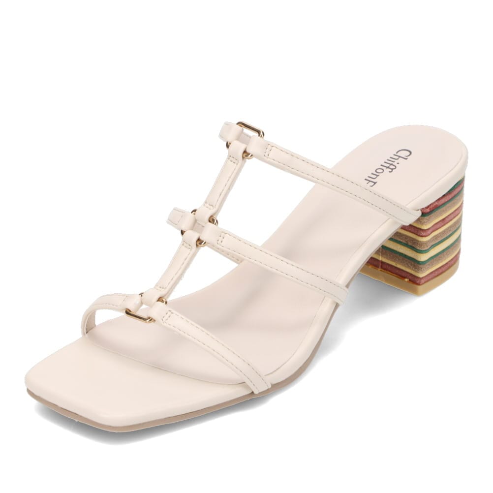 Tストラップミュールサンダル