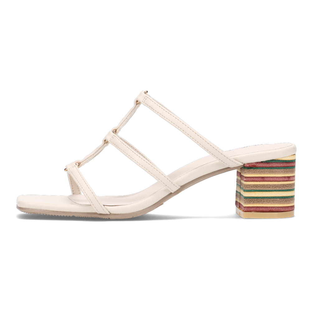 Tストラップミュールサンダル