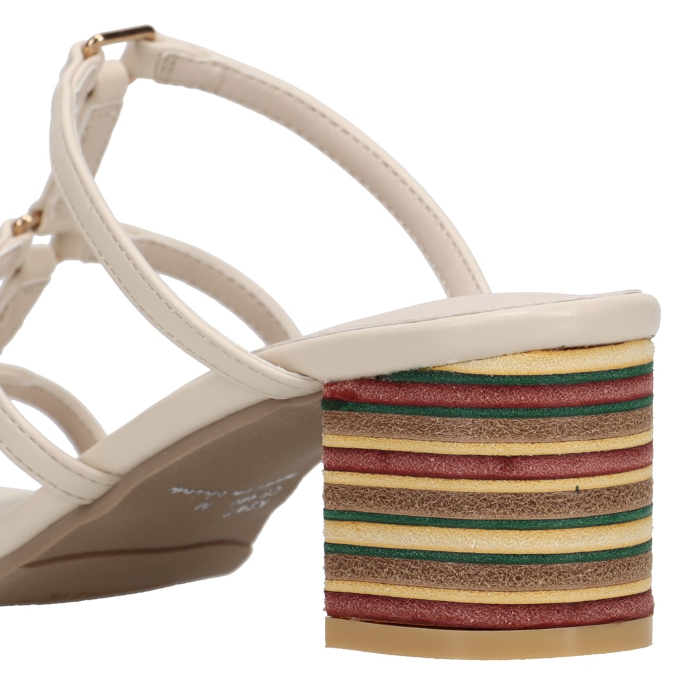 Tストラップミュールサンダル