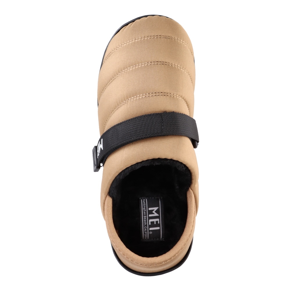 MEI メイ ダウン風かかとが踏めるモックシューズ レディース ベージュ