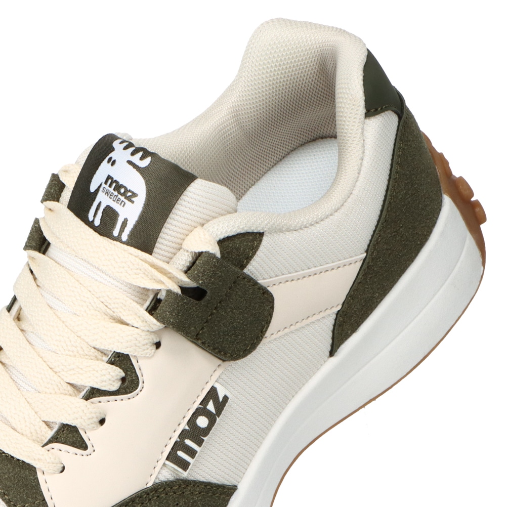 MOZ sweden モズ スウェーデン 厚底スニーカー カーキ レディース | 靴