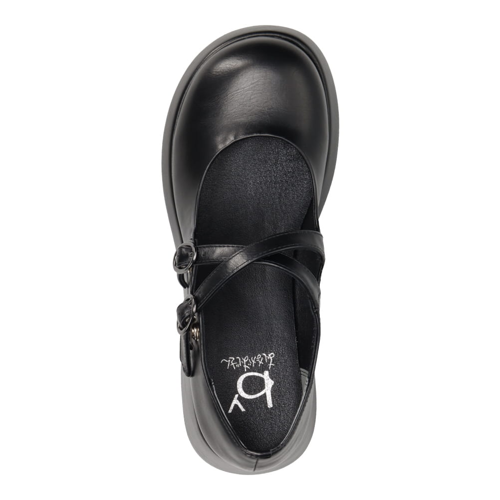 厚底ストラップローファー