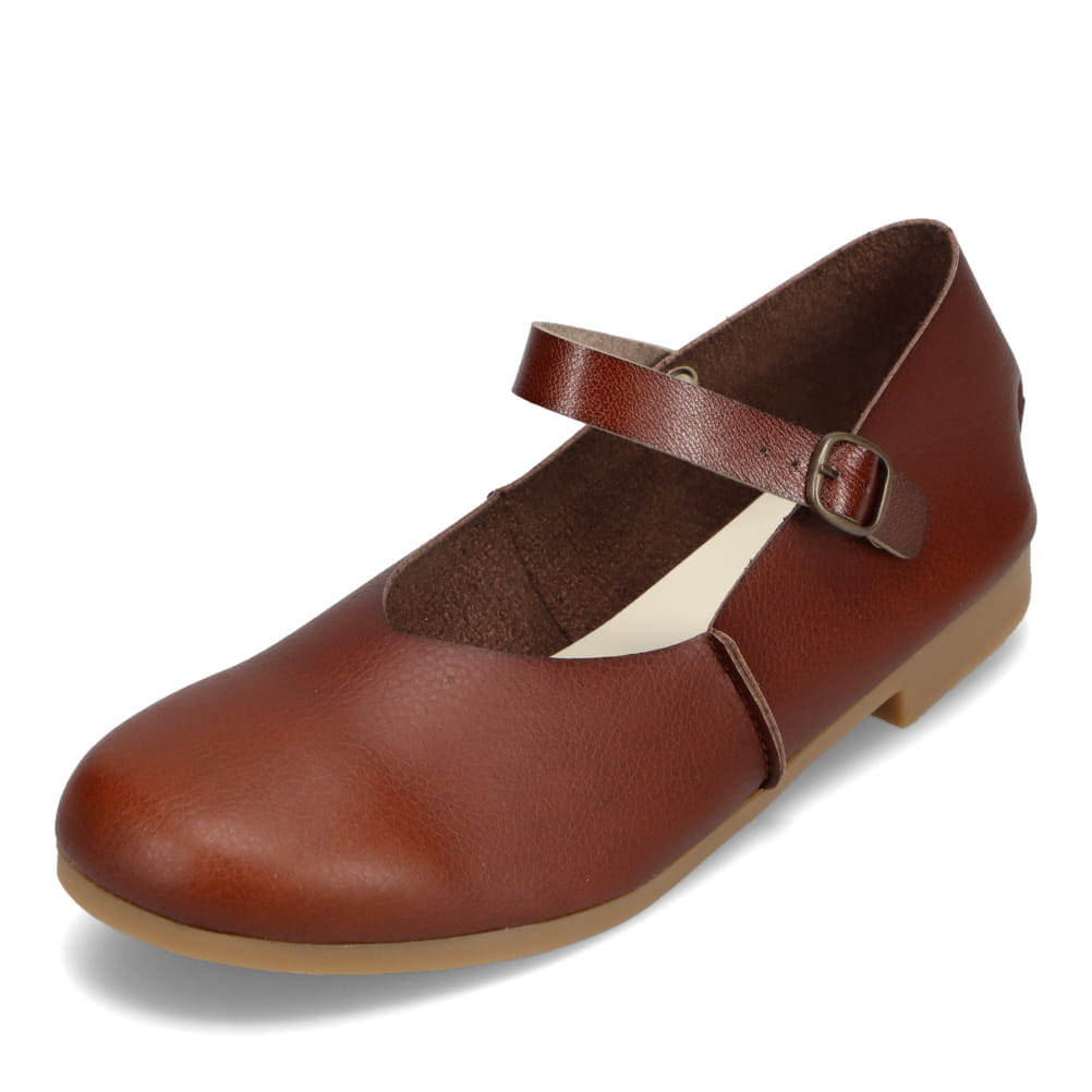 美品！ビルケンシュトックJUNE レザーストラップシューズブラウン22.5 送料無料】BIRKENSTOCK[ビルケンシュトック]ストラップシューズ