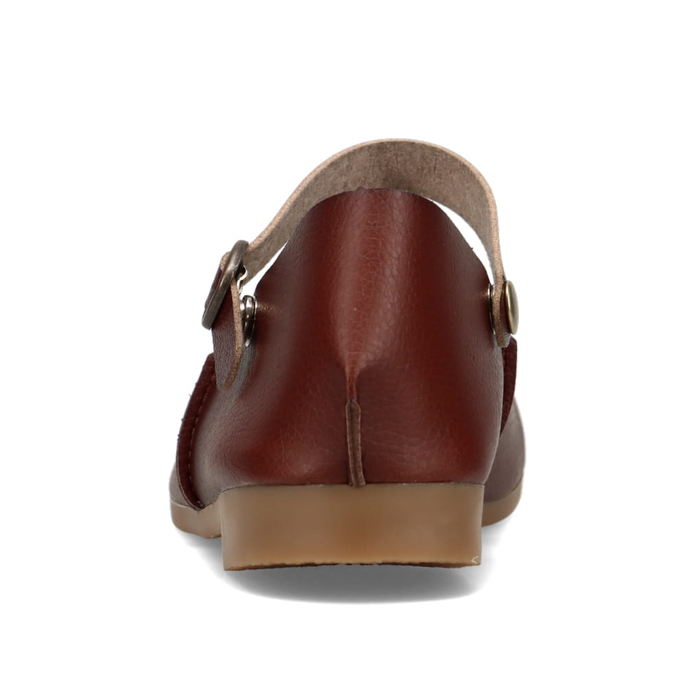 gather ギャザー ストラップシューズ ダークブラウン レディース