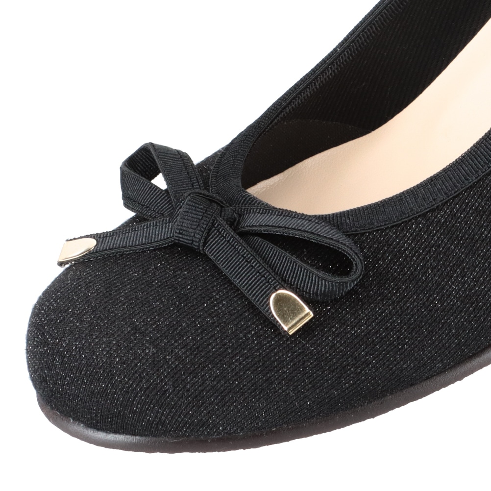 Feeling of Yui フィーリングオブユイ リボンバレエシューズ ブラック