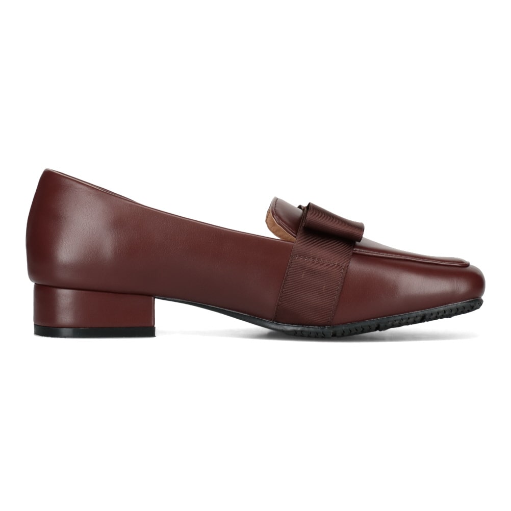 masyugirl マシュガール 幅広リボンパンプス ダークブラウン