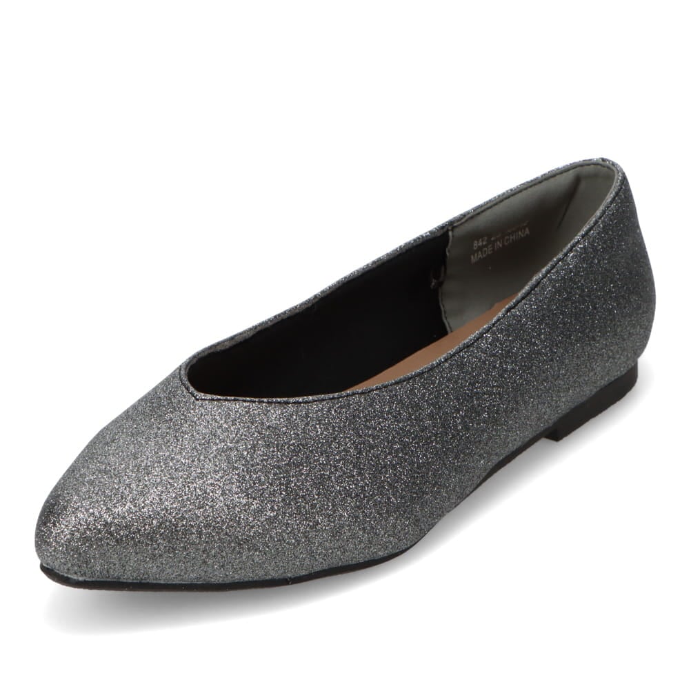 ポインテッドトゥ フラットパンプス