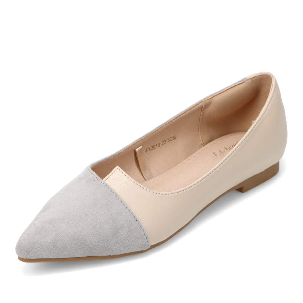 Life beauty ライフ ビューティー ポインテッドトゥパンプス ライト