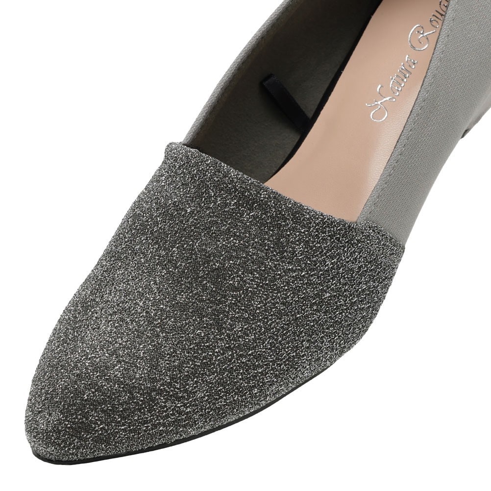 ラメストレッチパンプス