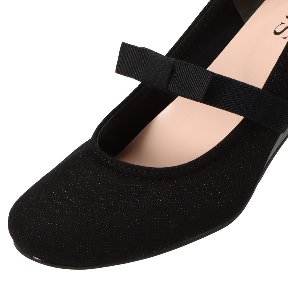 ゴムリボンパンプス