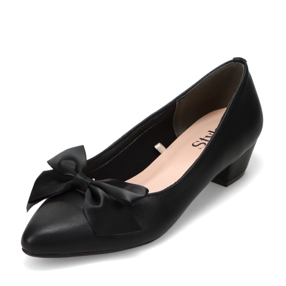 取り外し可能リボン付きパンプス