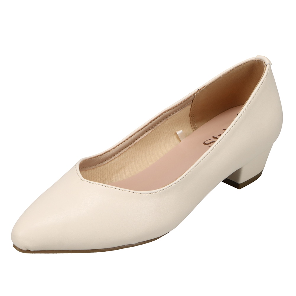 取り外し可能リボン付きパンプス