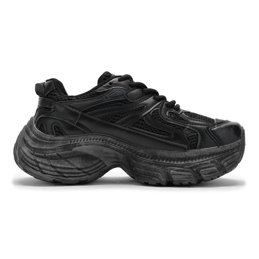 LENA レナ ボリュームソールスニーカー ブラック レディース | 靴