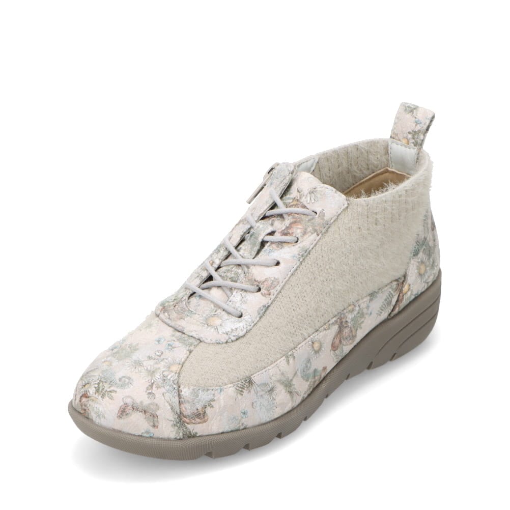 モヘアニットレースアップシューズ