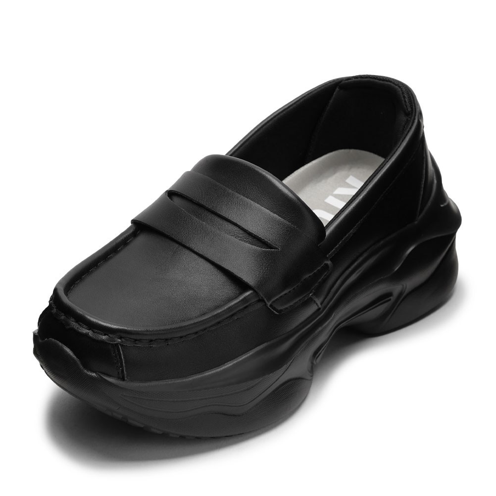 LA kitson エルエーキットソン 厚底コインローファー ブラック