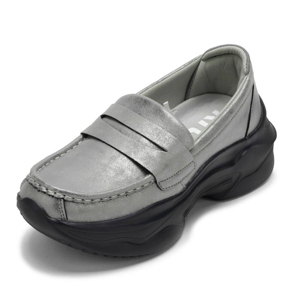 厚底コインローファー