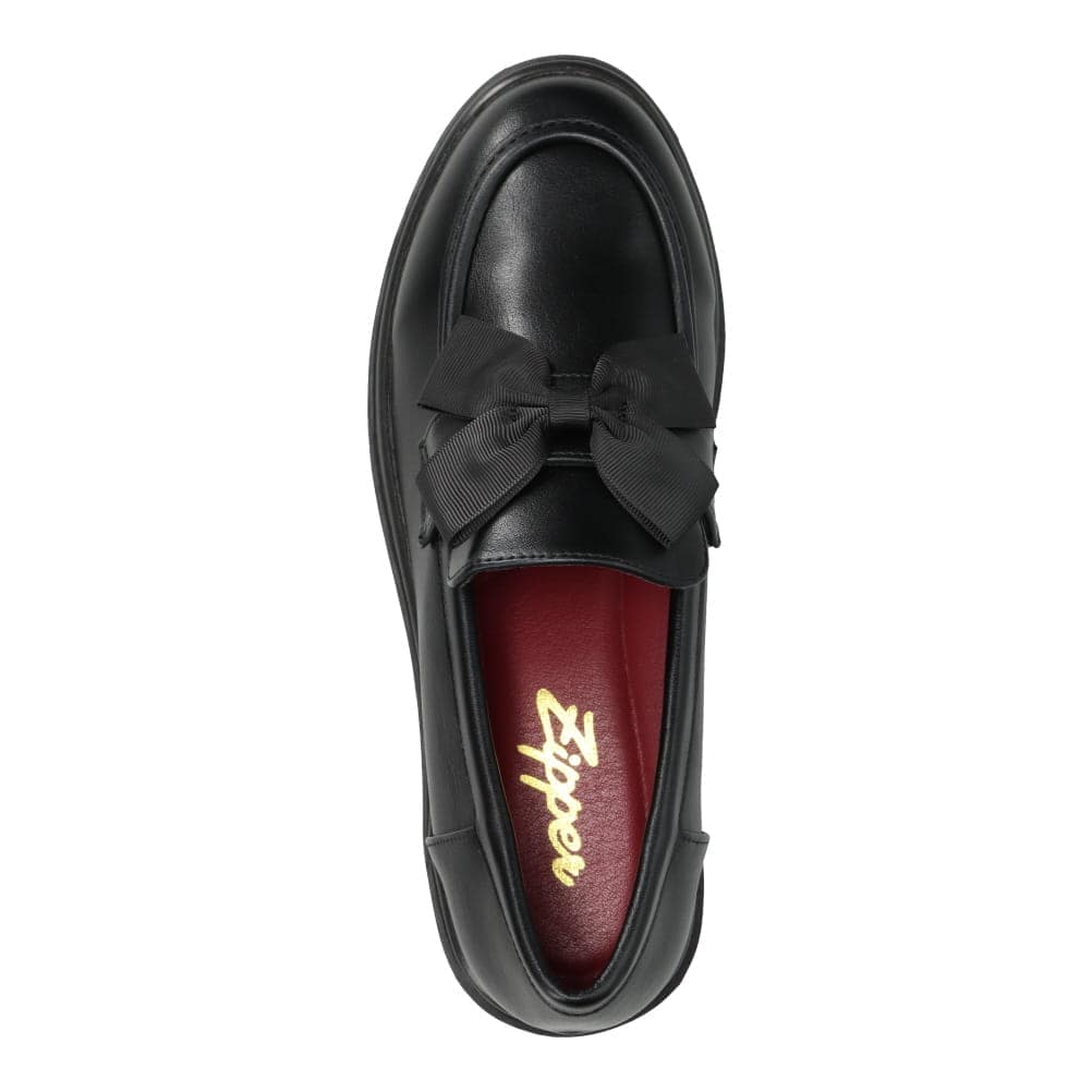 厚底リボンローファー