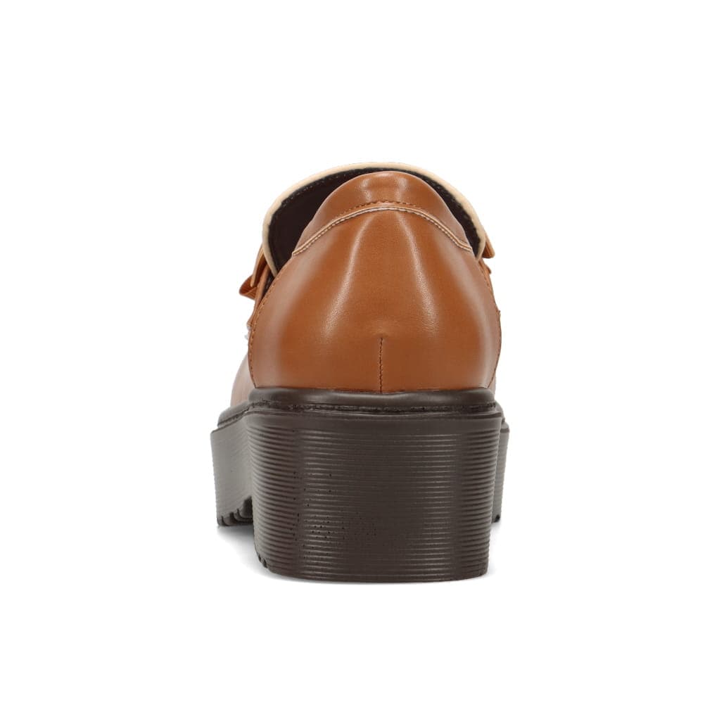 厚底リボンローファー