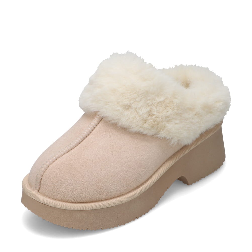 MOZ sweden モズ スウェーデン ファーサンダル アイボリー レディース