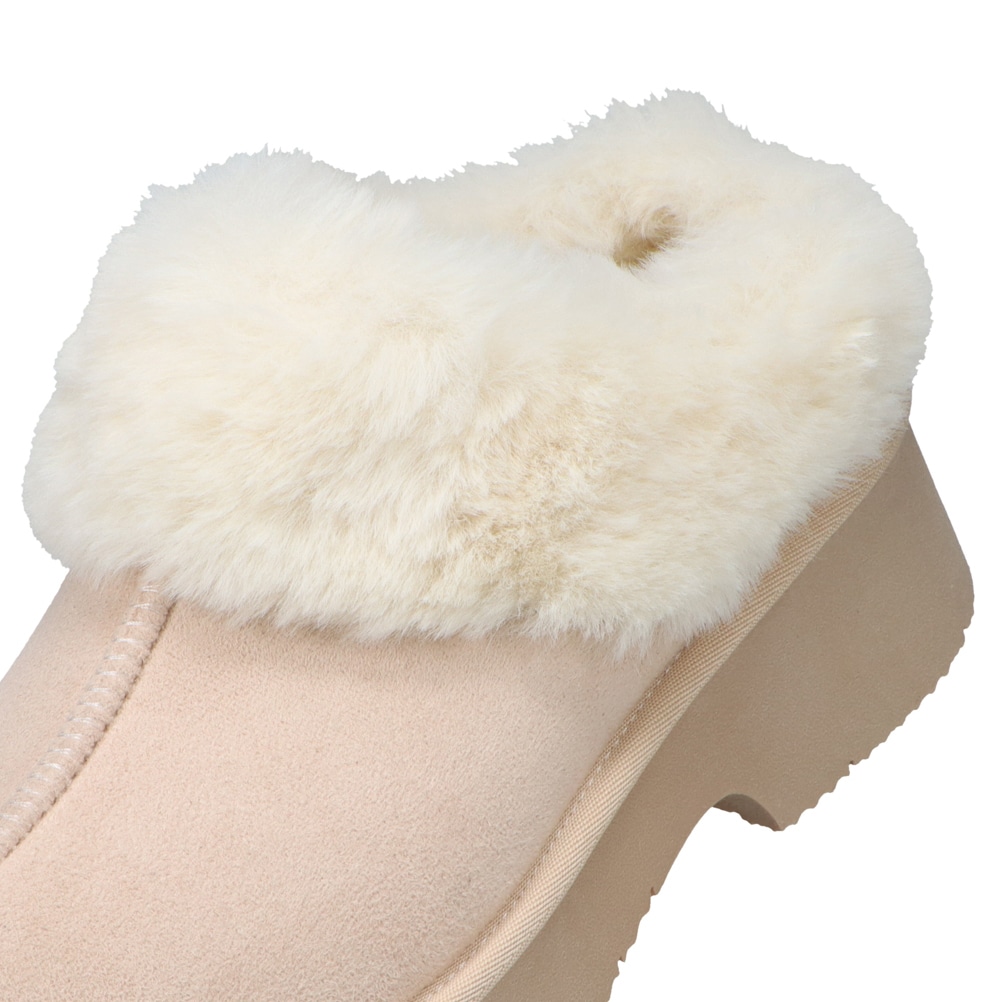 MOZ sweden モズ スウェーデン ファーサンダル アイボリー レディース