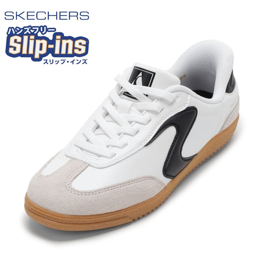 Skechers ホワイト/ブラック スニーカー SKECHERS（スケッチャーズ） スニーカー レディース 靴 黒 ブラック 白
