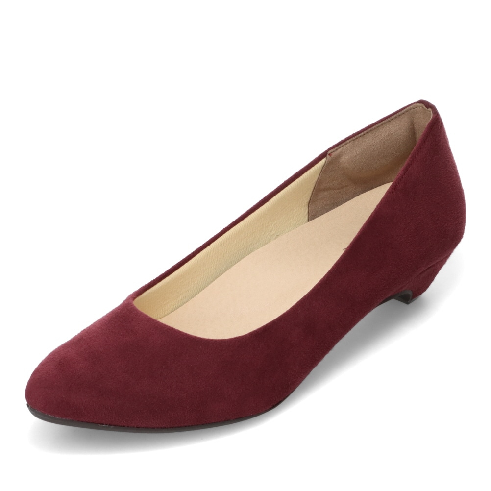 アーモンドトゥローヒールパンプス