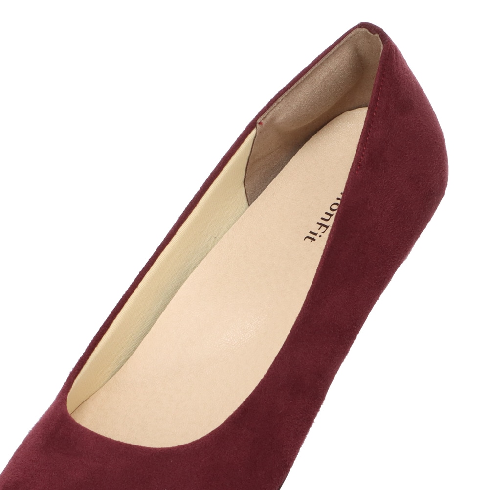 アーモンドトゥローヒールパンプス