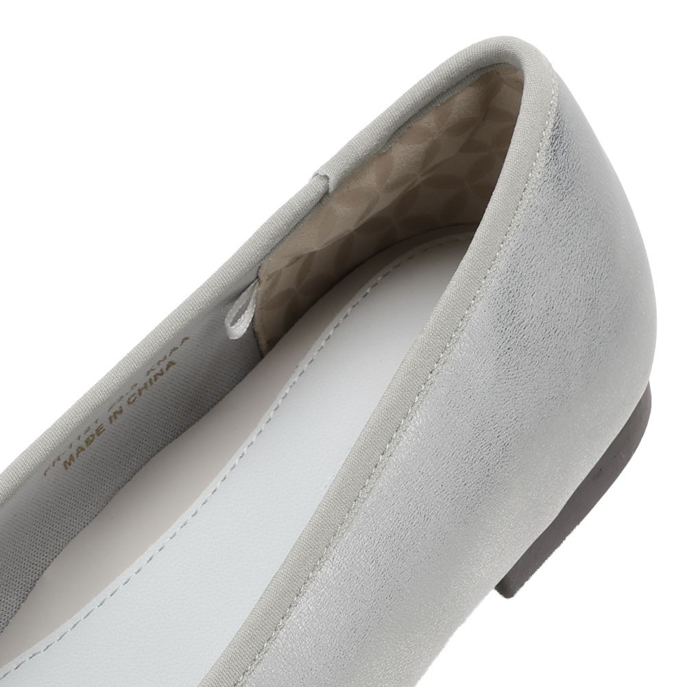 幅広 3E 防水 バレエパンプス ＜1.0cmヒール＞【22.5cm～24.5cm】