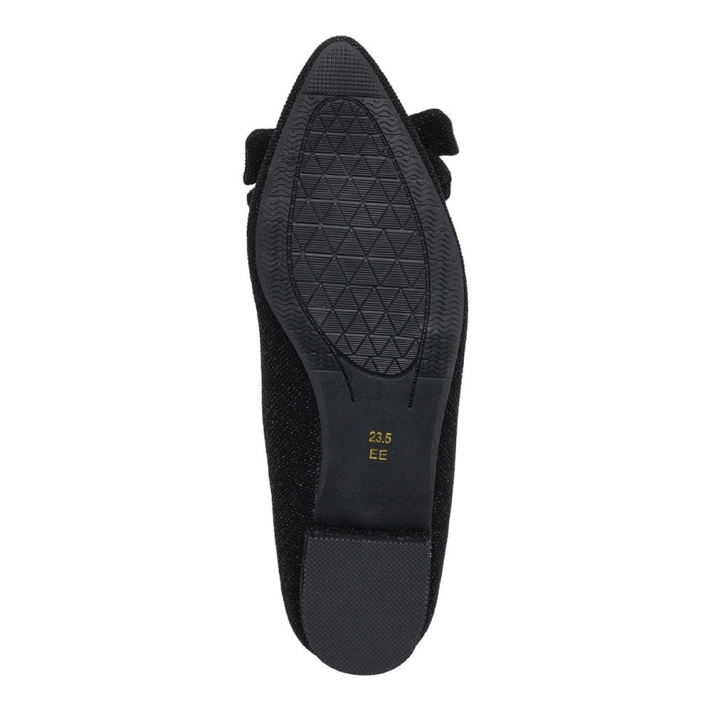 リボンフラットパンプス