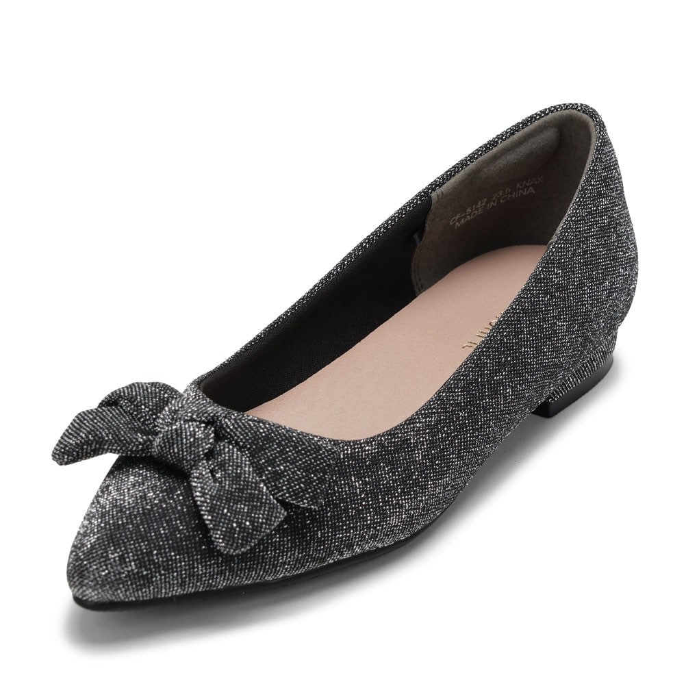 リボンフラットパンプス