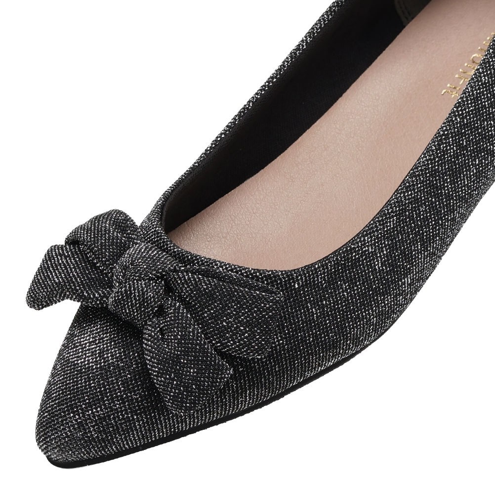 リボンフラットパンプス