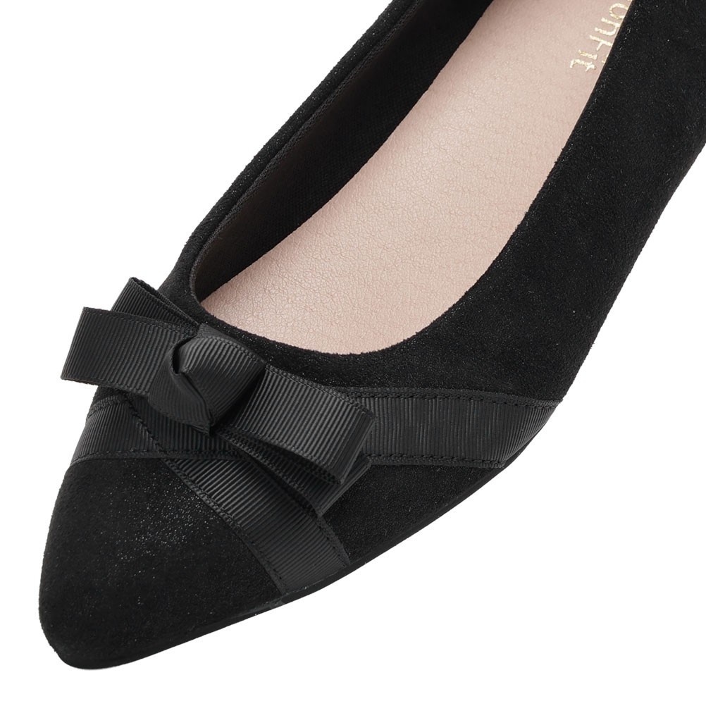 リボンフラットパンプス