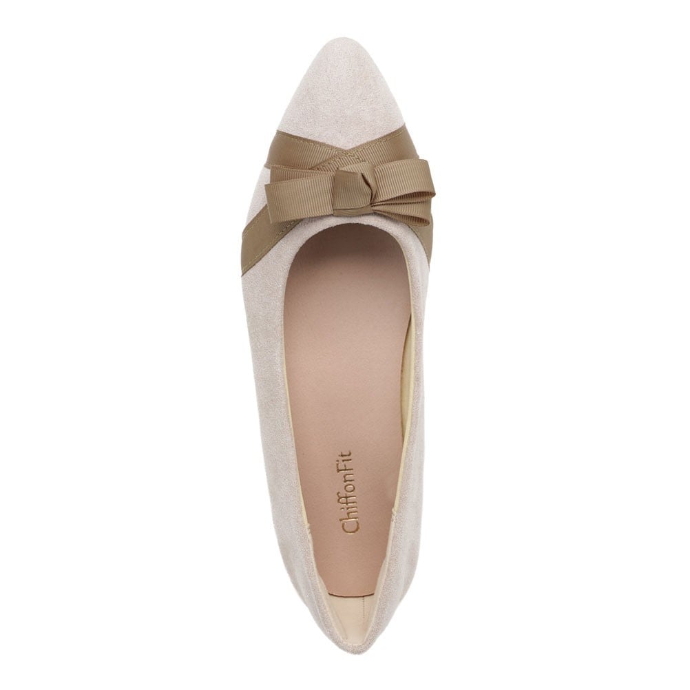 リボンフラットパンプス