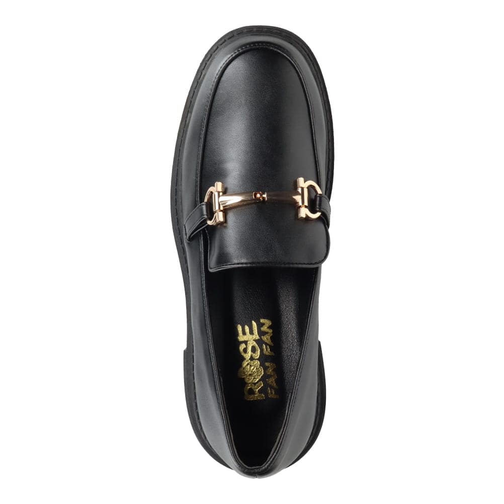 ROSE FAN FAN ローズファンファン 厚底ビットローファー ブラック