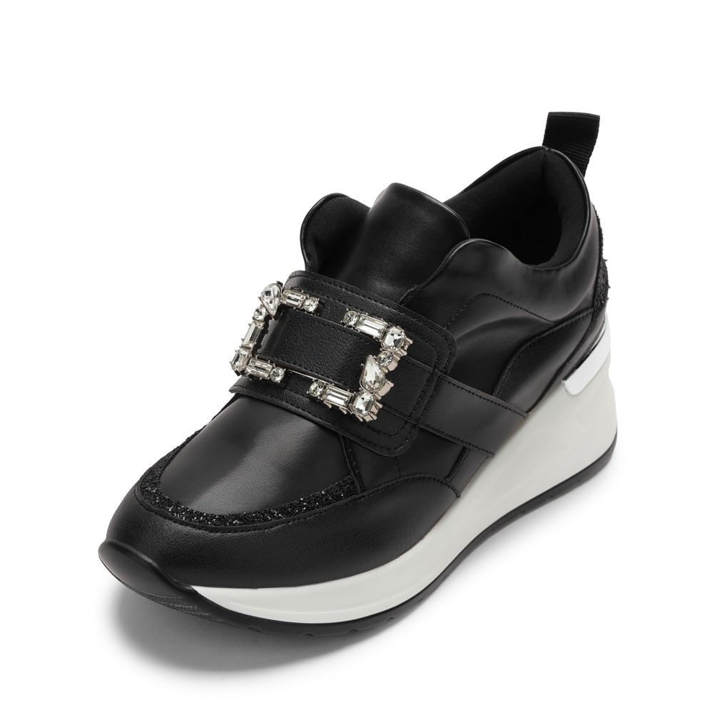 ビジュー付き厚底スニーカー