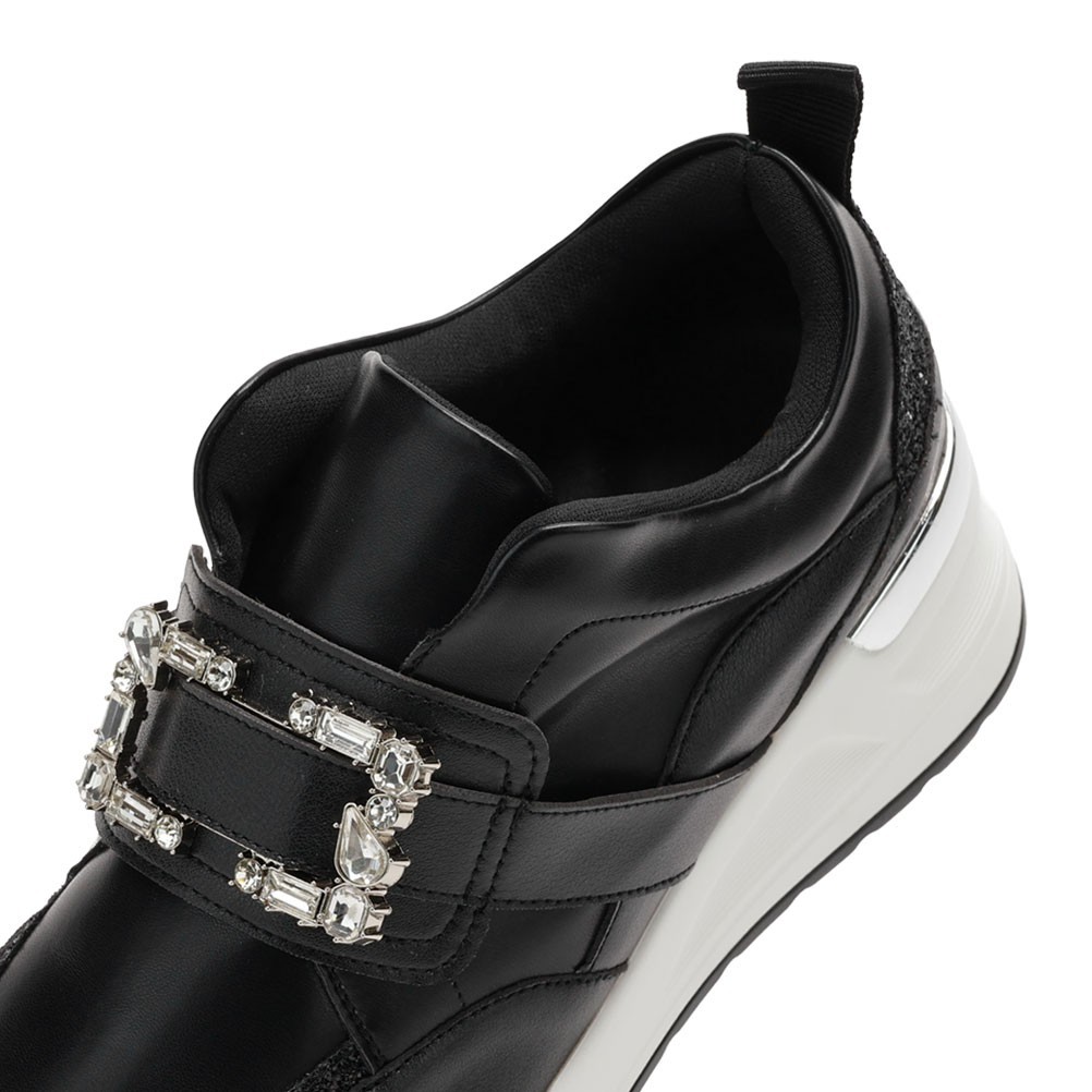 ビジュー付き厚底スニーカー