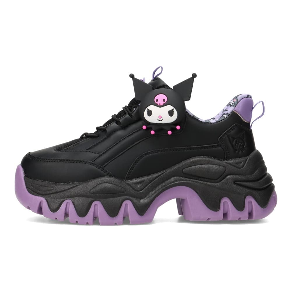 【KUROMI｜クロミ】スパットシューズ × サンリオキャラクターズ（厚底タイプ）手を使わずに履ける【22.5cm～25.0cm】