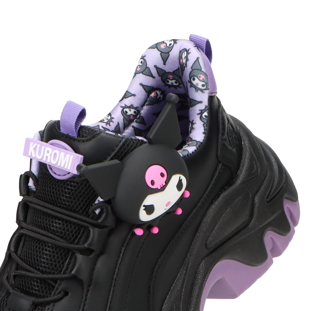 【KUROMI｜クロミ】スパットシューズ × サンリオキャラクターズ（厚底タイプ）手を使わずに履ける【22.5cm～25.0cm】