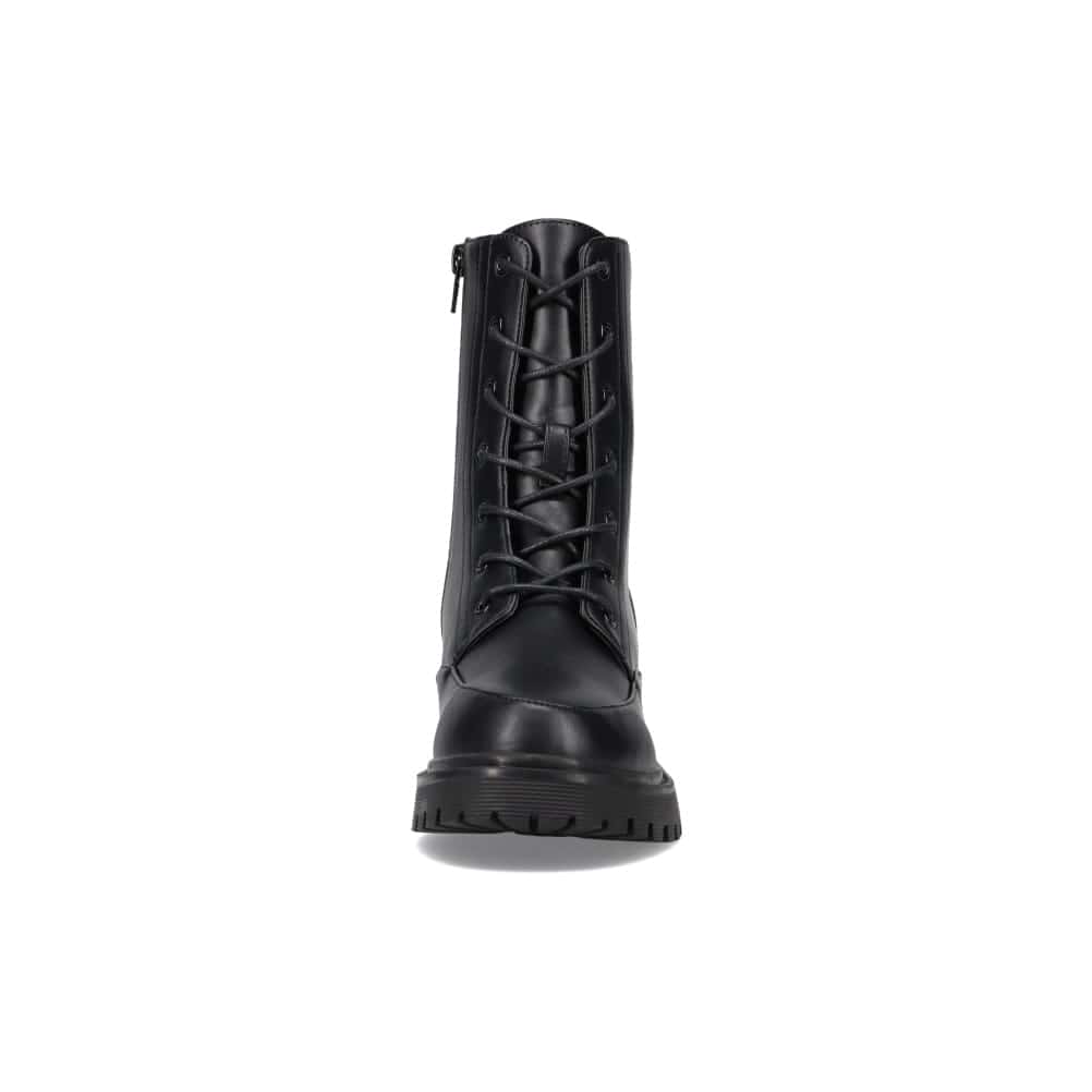 ブラック 厚底ジッパーブーツ Shoes in Closet ブーツ 厚底 スニーカーソール センタージップ