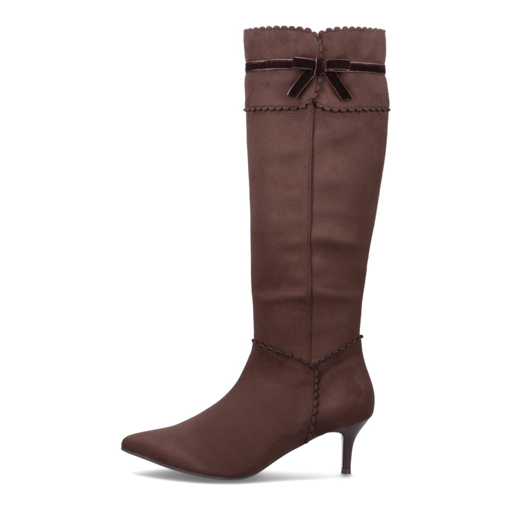 フラワーカットロングブーツ