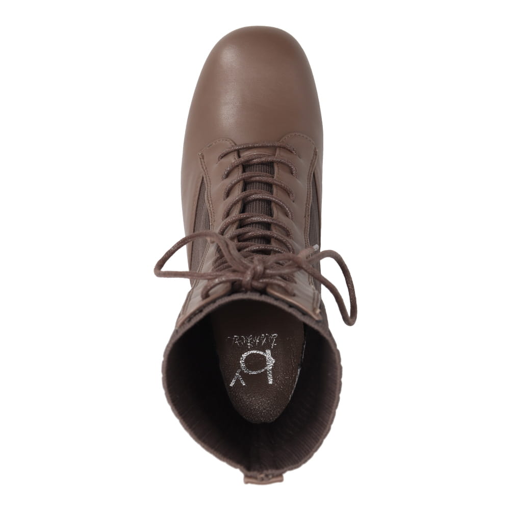 レースアップハイヒールブーツ