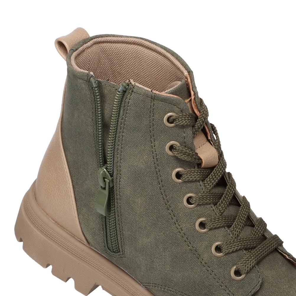 Wilson Lee ウィルソンリー 防水カジュアルシューズ カーキ レディース