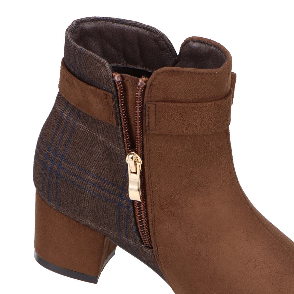 サイドリボン ショートブーツ