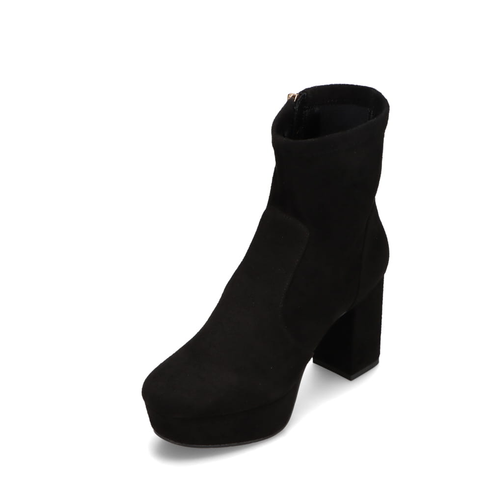 ROYAL PARTY ロイヤルパーティ 厚底ショートブーツ ブラック×スエード