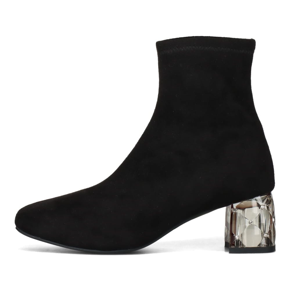 クリアヒールストレッチショートブーツ