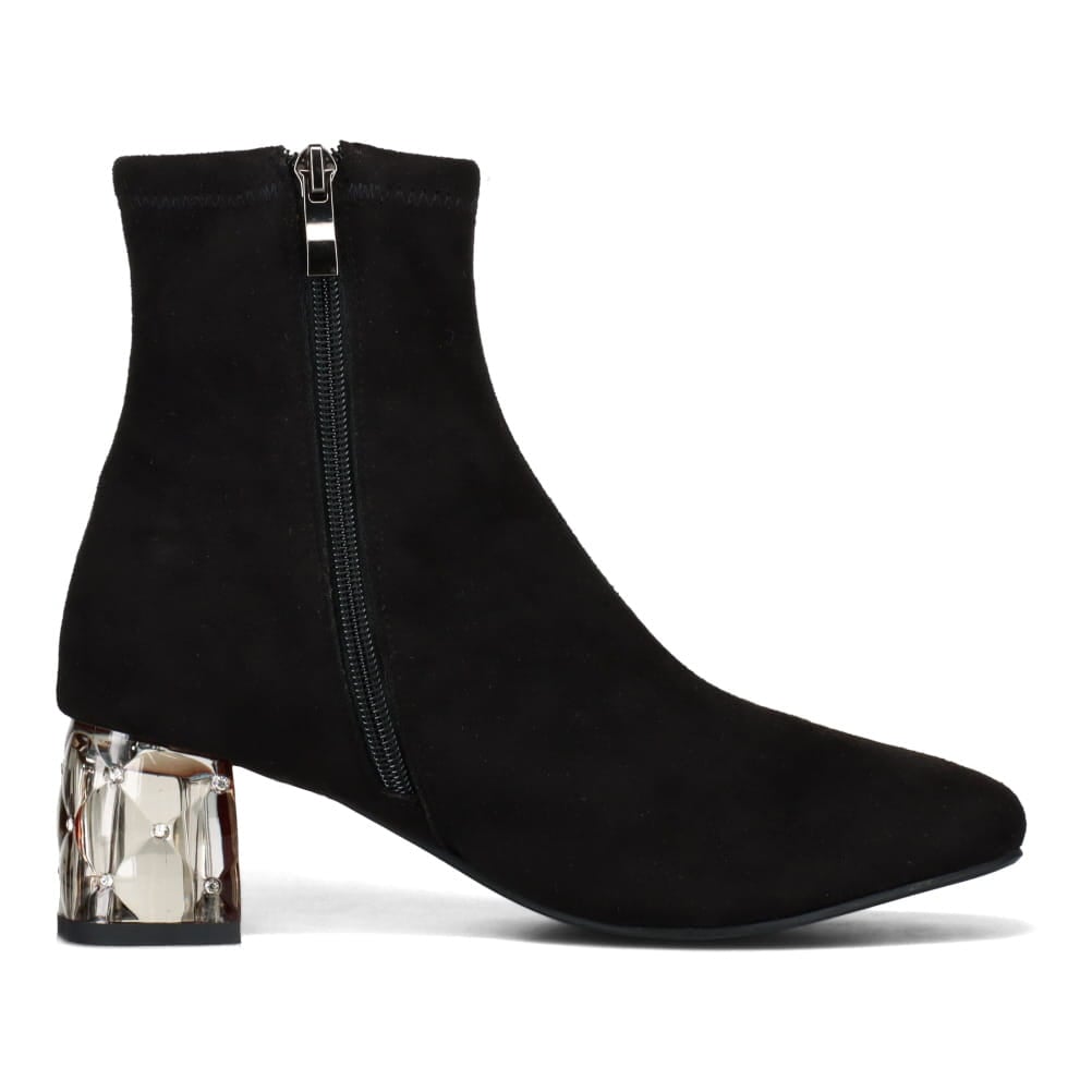 クリアヒールストレッチショートブーツ