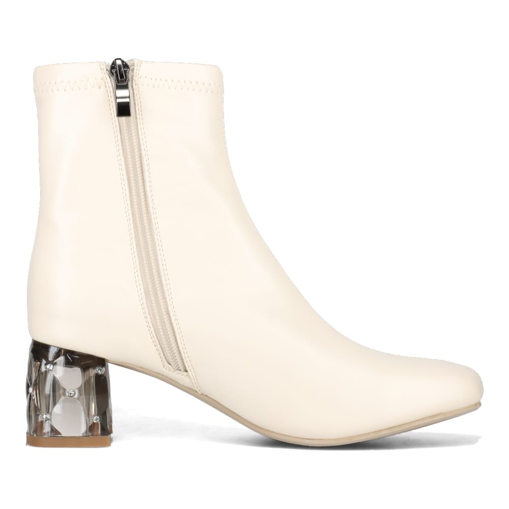 クリアヒールストレッチショートブーツ