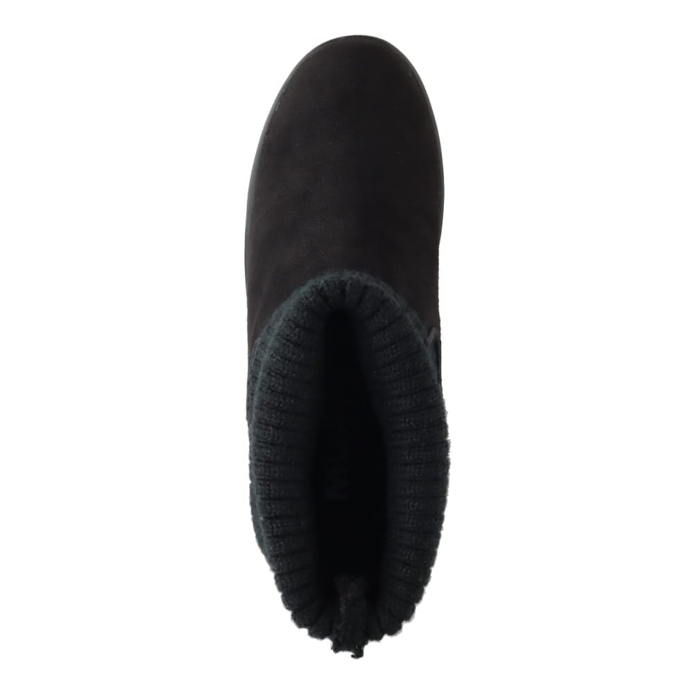 MUUM ムーム 2WAYインヒールニットブーツ ブラック×スエード