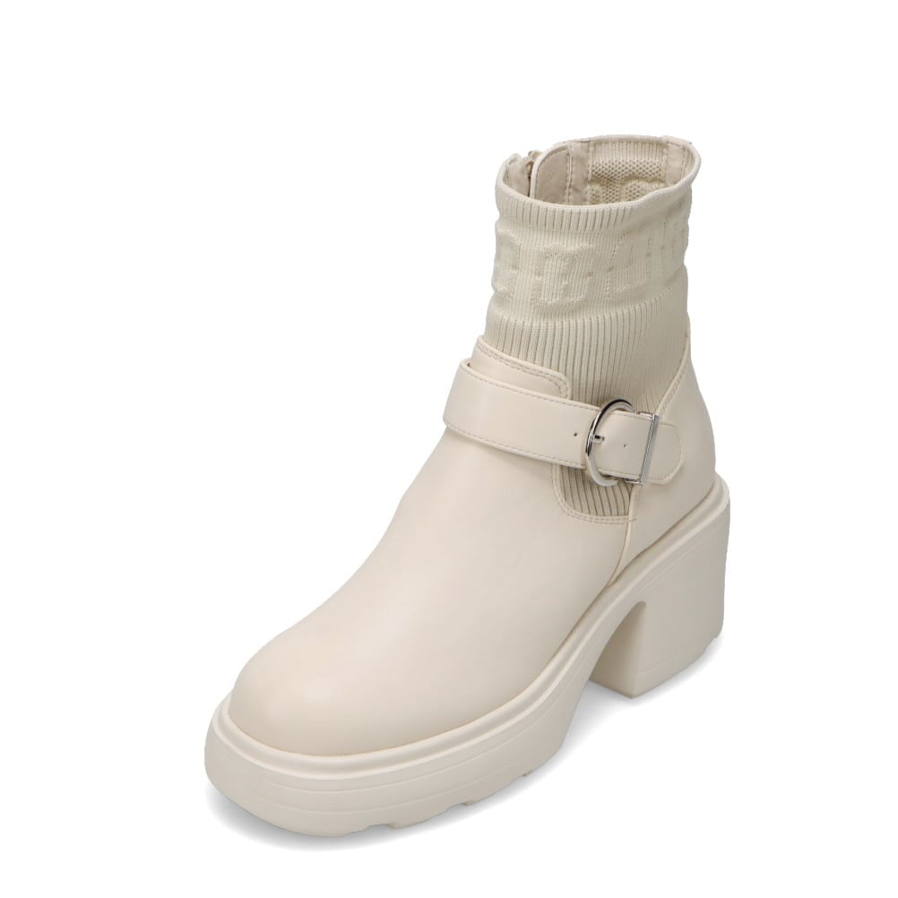 厚底ニットエンジニアブーツ