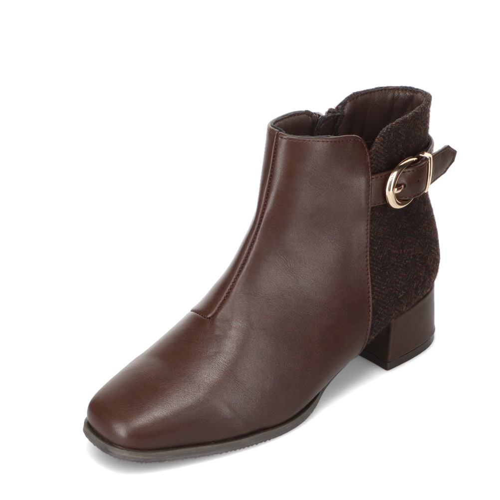 【新品未使用】REGAL ブラウンバックルショートブーツ REGAL新作ブーツで過ごす、冬のスカートスタイルご提案します＊｜REGAL